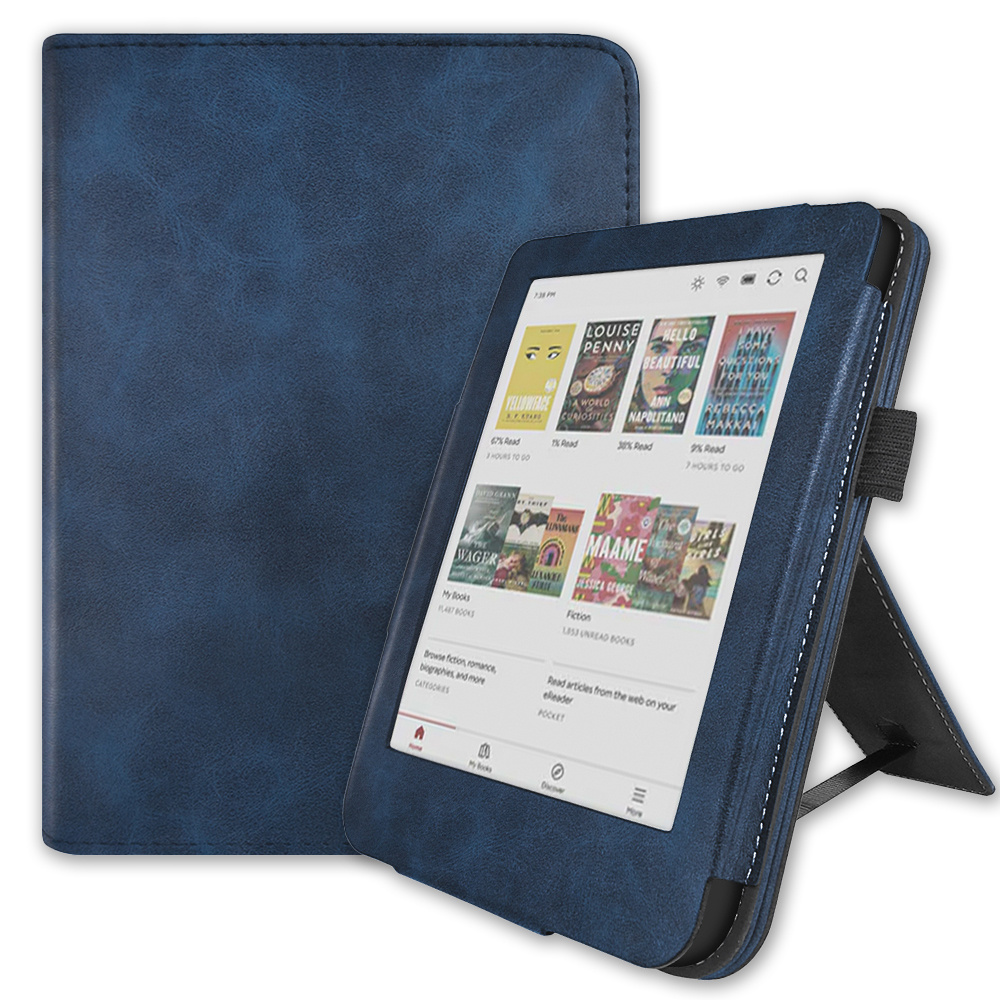 Kobo Clara BW / Clara Colour hoes (6 inch) Luxe stand sleepcover - Blauw