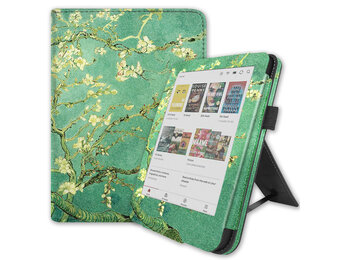 Lunso Kobo Clara BW / Clara Colour hoes (6 inch) - Luxe Stand sleepcover - Van Gogh Amandelbloesem