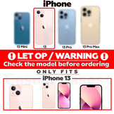 iPhone 13 Telefoonhoes met koord + Kralenketting Rood