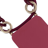 iPhone 13 Telefoonhoes met koord + Kralenketting Rood