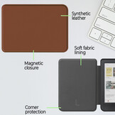 Kobo Clara BW / Clara Colour hoes (6 inch) Sleepcover - Bruin