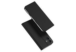 Dux Ducis iPhone 16  hoesje - Slim bookcase - Zwart