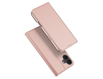 Dux Ducis iPhone 16  hoesje - Slim bookcase - Roze