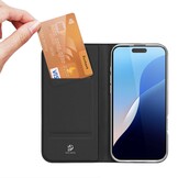 iPhone 16 Pro hoesje Slim Bookcase - Zwart