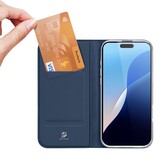 iPhone 16 Pro hoesje Slim Bookcase - Blauw
