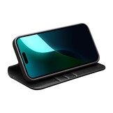 iPhone 16 Plus leren bookcase hoesje - Zwart