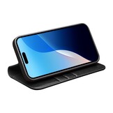 iPhone 16 Pro  leren bookcase hoesje - Zwart