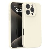 iPhone 16 Pro Max Hoesje Flexibel siliconen Backcover - Beige