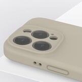 iPhone 16 Pro Max Hoesje Flexibel siliconen Backcover - Lichtroze