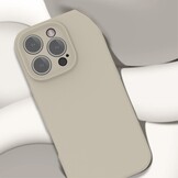 iPhone 16 Pro  Hoesje Flexibel siliconen Backcover - Beige