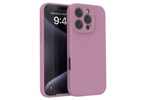 Lunso iPhone 16 Pro  hoesje - Flexibel siliconen Backcover - Paars