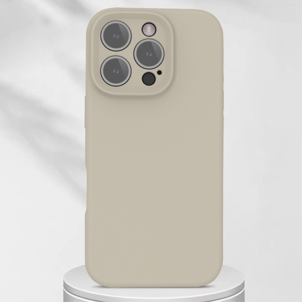 iPhone 16 Pro  Hoesje Flexibel siliconen Backcover - Donkergrijs