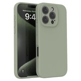iPhone 16 Pro  Hoesje Flexibel siliconen Backcover - Basil Groen