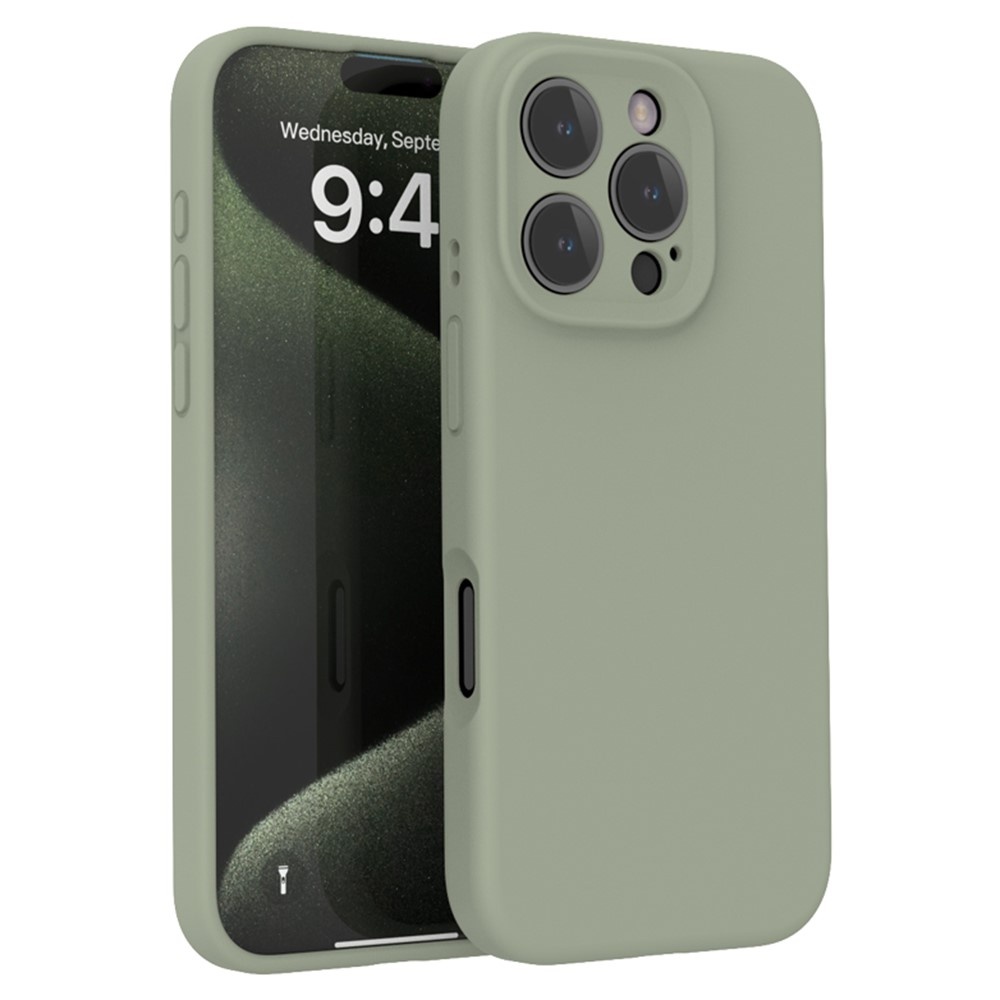 iPhone 16 Pro  Hoesje Flexibel siliconen Backcover - Basil Groen