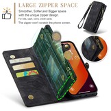 iPhone 16 Pro Max hoesje Vintage 2 in 1 portemonnee - Zwart