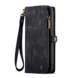 iPhone 16 Pro Max hoesje Vintage 2 in 1 portemonnee - Zwart