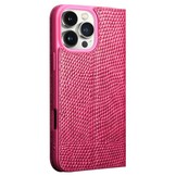 iPhone 16 Pro Max leren bookcase hoesje - Croco Roze
