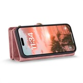 iPhone 16 Plus hoesje Vintage 2 in 1 portemonnee - Roze