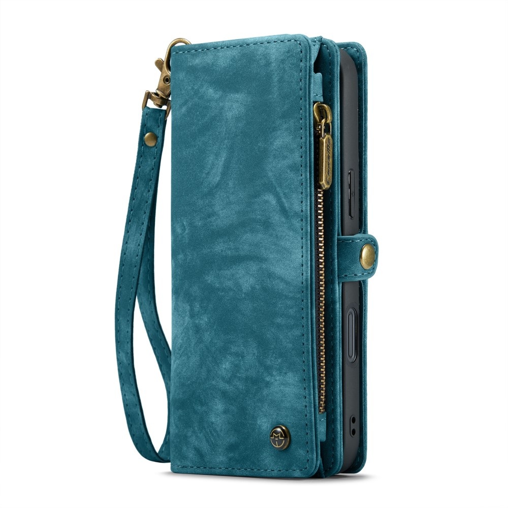 iPhone 16 hoesje Vintage 2 in 1 portemonnee - Blauw