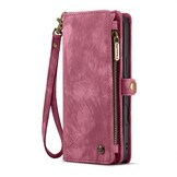 iPhone 16  hoesje Vintage 2 in 1 portemonnee - Rood