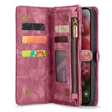 iPhone 16  hoesje Vintage 2 in 1 portemonnee - Rood
