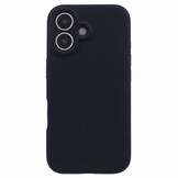 iPhone 16 Plus Hoesje Flexibel siliconen Backcover - Zwart