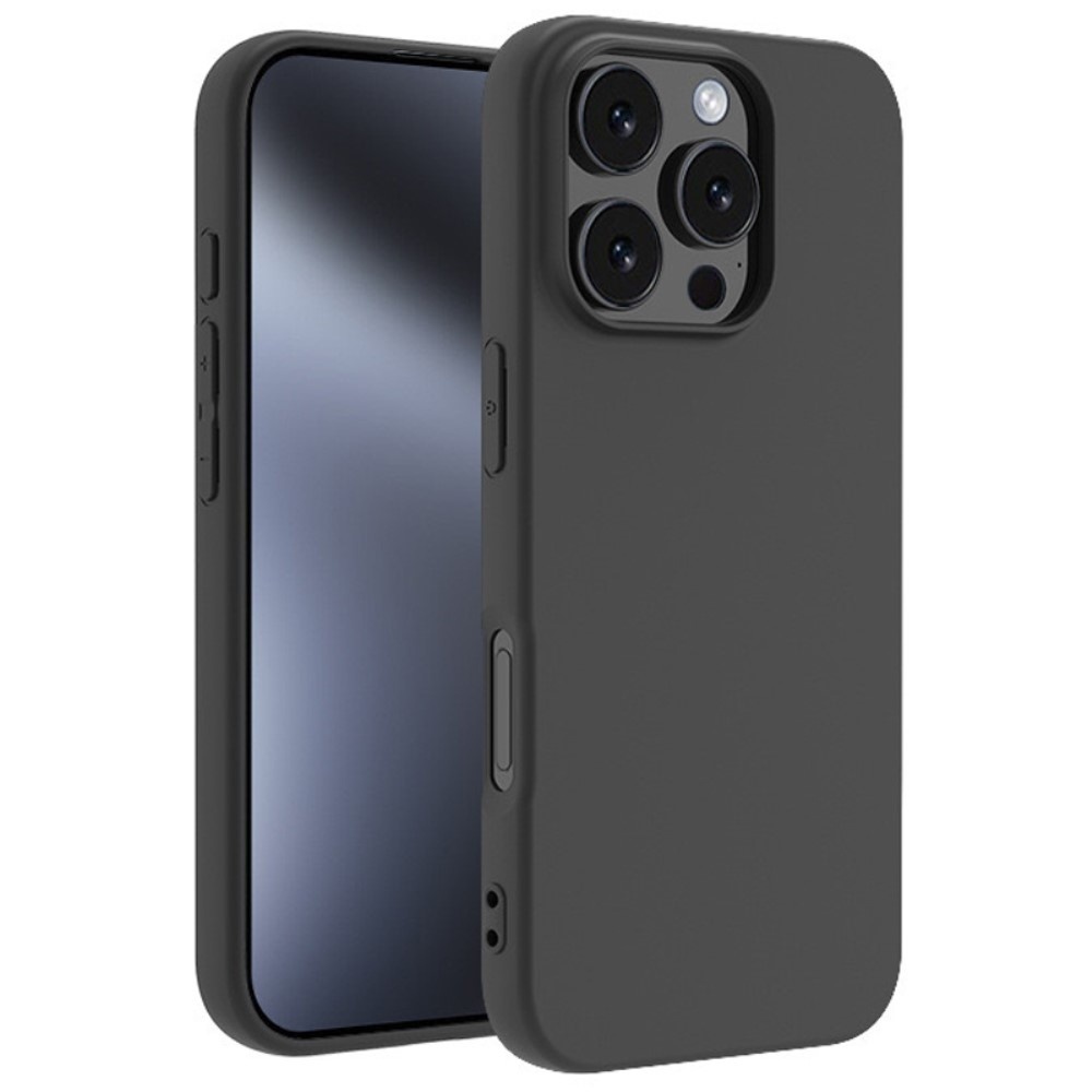 Lunso iPhone 16 Pro Max hoesje - Ultra dunne Backcover - Zwart