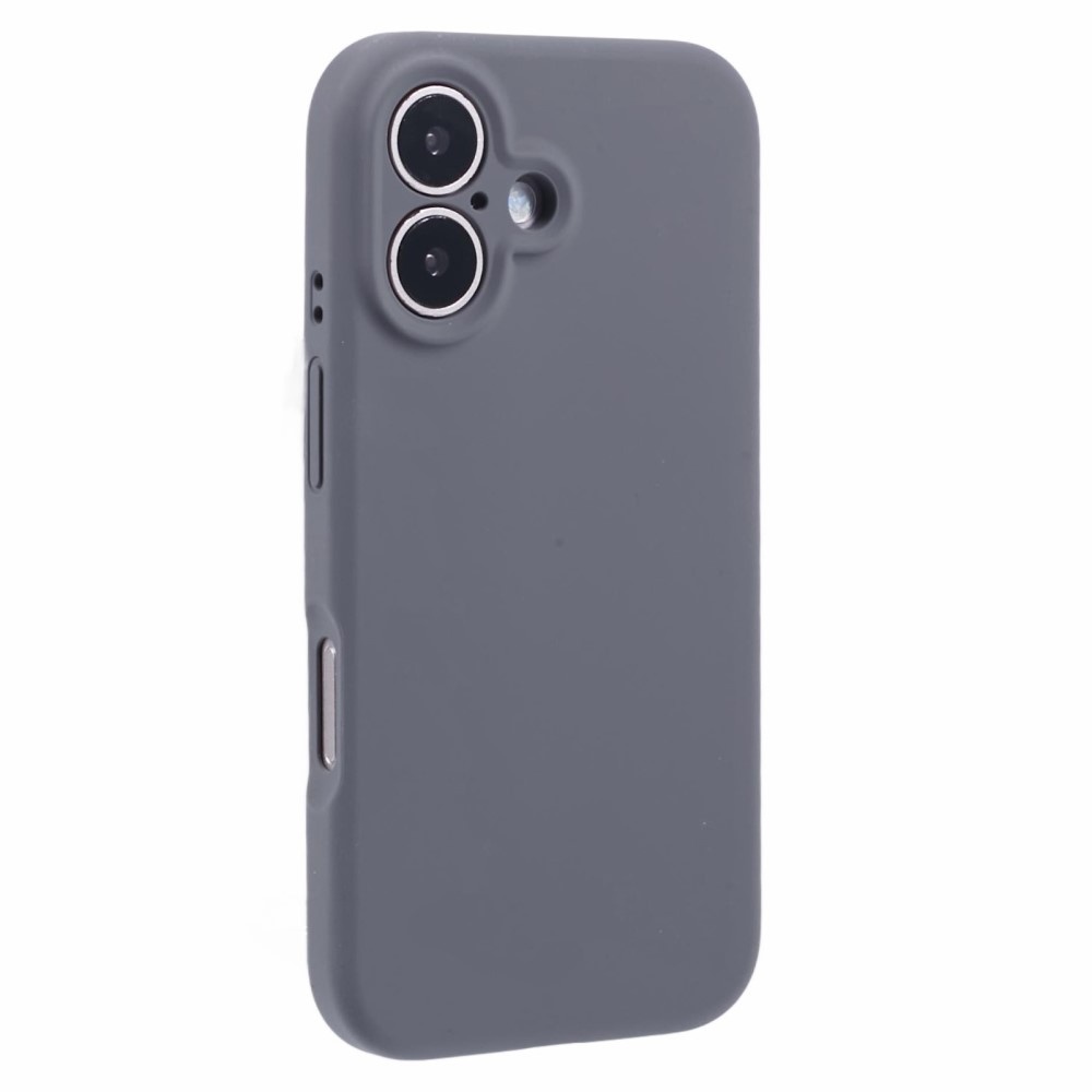 iPhone 16 Plus Hoesje Flexibel siliconen Backcover - Donkergrijs