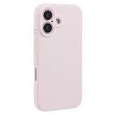 iPhone 16 Plus Hoesje Flexibel siliconen Backcover - Lichtroze