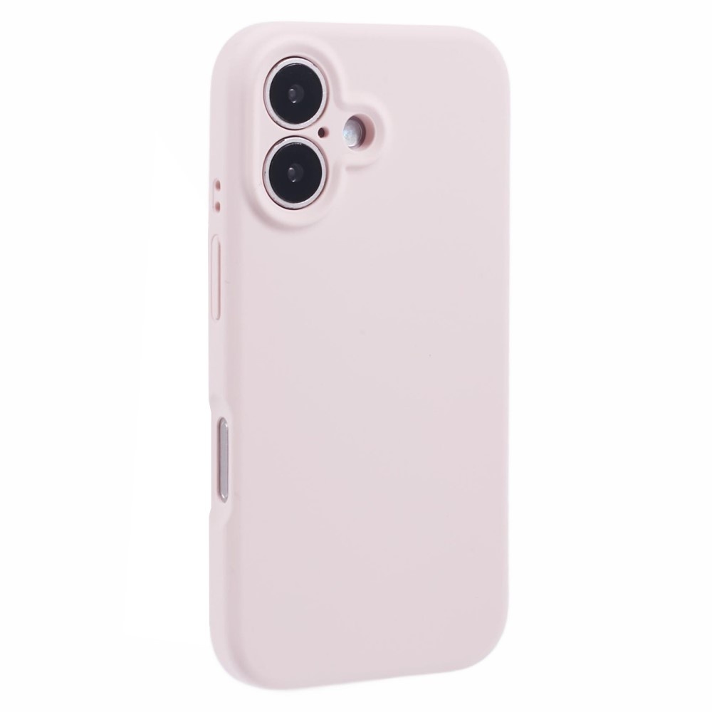 Lunso iPhone 16 Plus hoesje - Flexibel siliconen Backcover -Linchtroze