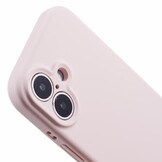iPhone 16 Plus Hoesje Flexibel siliconen Backcover - Lichtroze