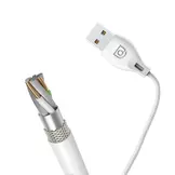 USB naar USB-C oplader en datakabel van 1 Meter - Wit