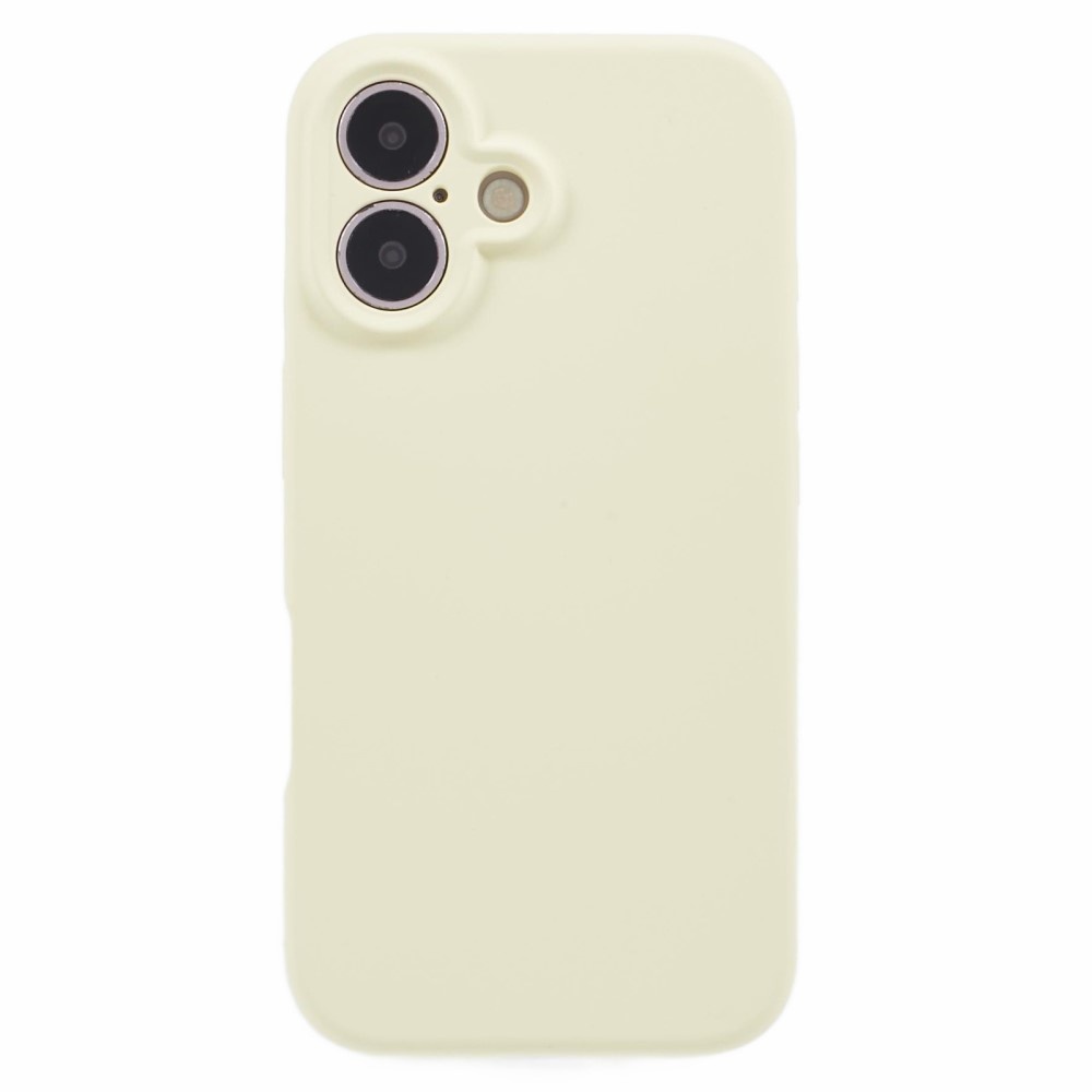 iPhone 16 Plus Hoesje Flexibel siliconen Backcover - Geel