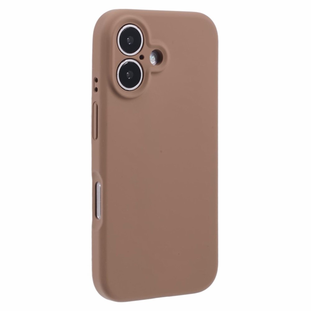 iPhone 16 Plus Hoesje Flexibel siliconen Backcover - Bruin