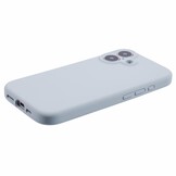 iPhone 16  Hoesje Flexibel siliconen Backcover - Baby Blauw