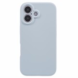 iPhone 16  Hoesje Flexibel siliconen Backcover - Baby Blauw