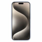 iPhone 16  Hoesje Flexibel siliconen Backcover - Baby Blauw