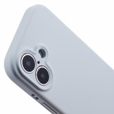 iPhone 16  Hoesje Flexibel siliconen Backcover - Baby Blauw