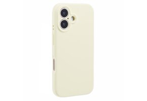 Lunso iPhone 16 hoesje - Flexibel siliconen Backcover - Geel
