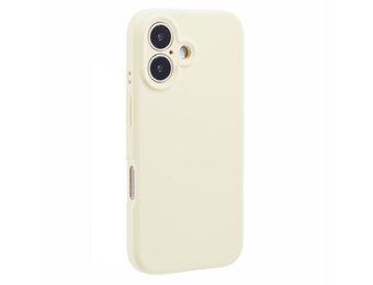 Lunso iPhone 16 hoesje - Flexibel siliconen Backcover - Geel