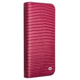 iPhone 16 Pro  leren bookcase hoesje - Croco Roze