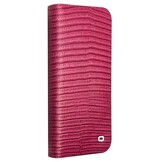 iPhone 16 Plus leren bookcase hoesje - Croco Roze
