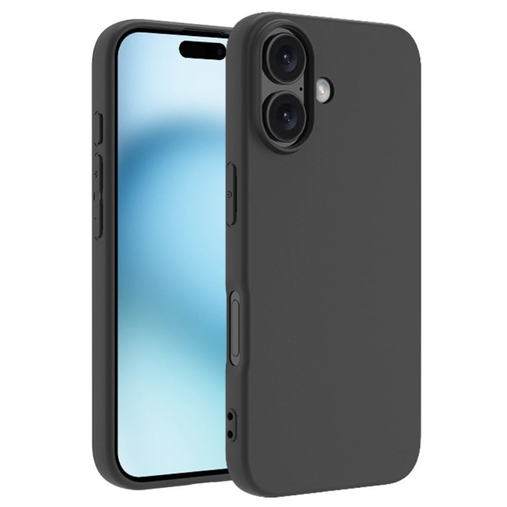 Lunso iPhone 16 hoesje - Ultra dunne Backcover - Zwart