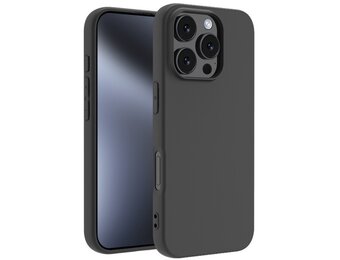 Lunso iPhone 16 Pro hoesje - Ultra dunne Backcover - Zwart