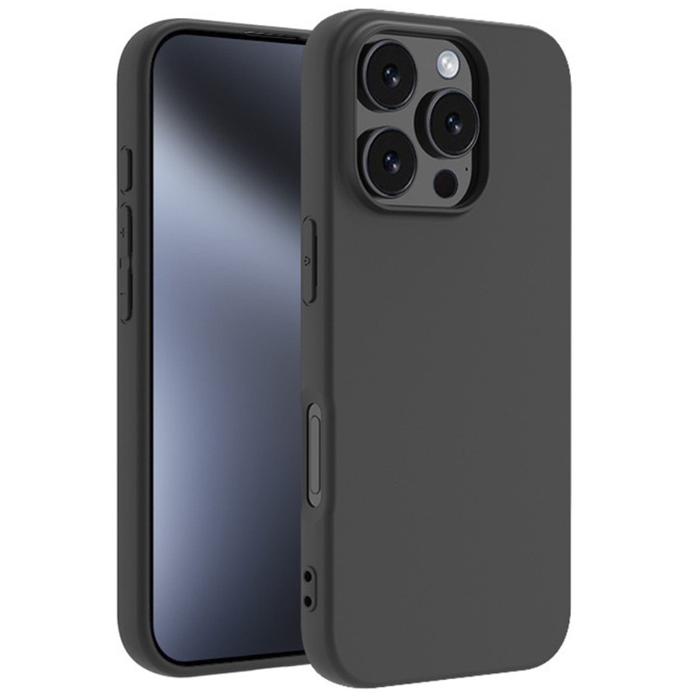 Lunso iPhone 16 Pro hoesje - Ultra dunne Backcover - Zwart