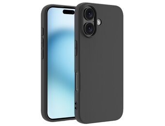 Lunso iPhone 16 Plus hoesje - Ultra dunne Backcover - Zwart