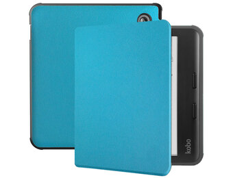 Lunso Kobo Libra Colour hoes (7 inch) - sleepcover - Lichtblauw