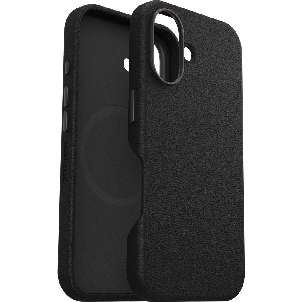 iPhone 16 Cactus leren hoesje Otterbox Symmetry Magsafe Backcover - Noir Ash
