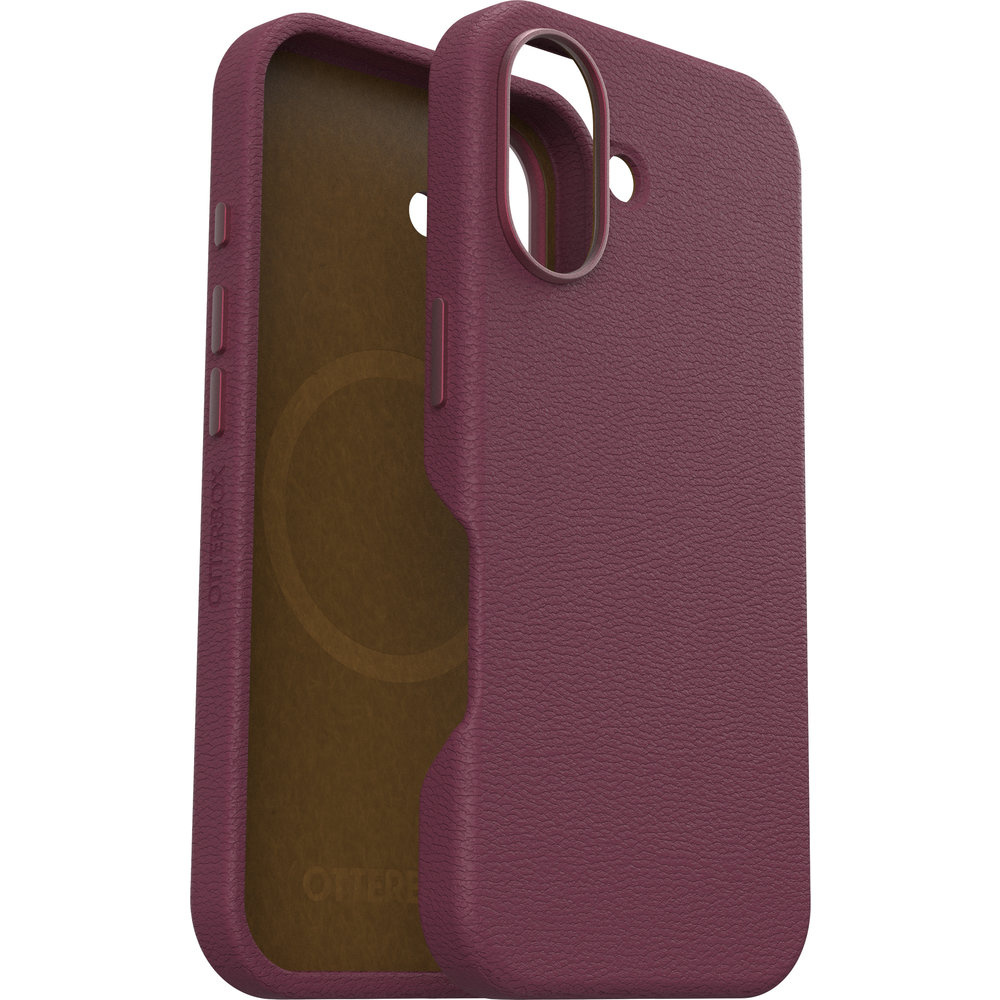 iPhone 16 Cactus leren hoesje Otterbox Symmetry Magsafe Backcover - Maroon Bells