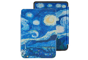 Lunso Kobo Clara HD hoes (6 inch) - sleepcover - Van Gogh Sterrennacht